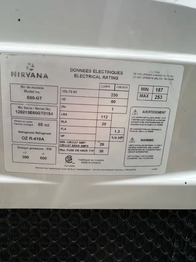 Thermpompe Nirvana