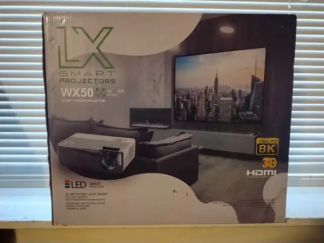 Led 8K smart projector with lock screen
