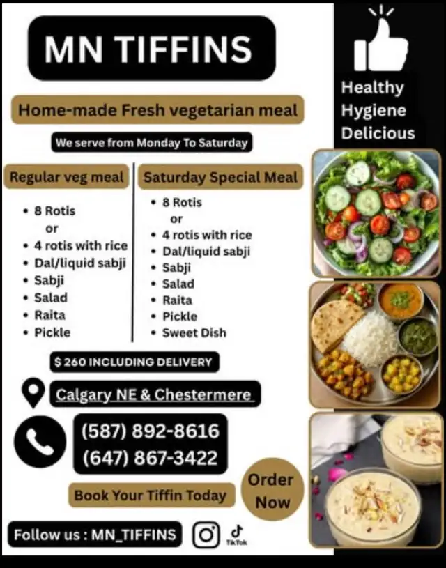 Tiffin services available in calgary and chestermere