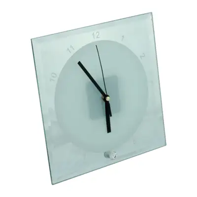 20x20cm Blank Sublimation Round Glass Clock Heat Press 001344 - Photo 2