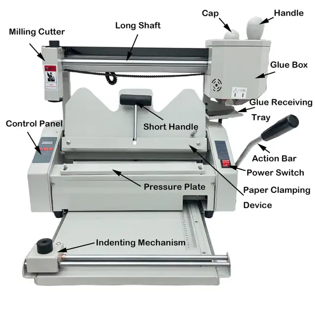 A4 Manual Hot Glue Book Binder 110V Indenting Function 026056 - Photo 9