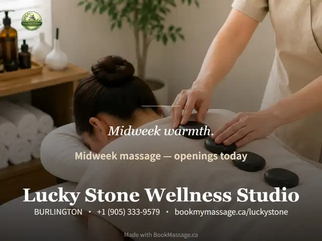 Midweek warmth.Hot stone therapy to help loosen tight muscles
