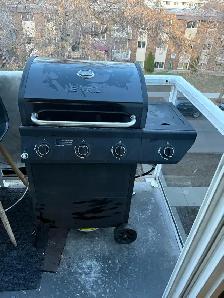 Nexgrill 3-Burner Propane BBQ Grill in Black - and propane tank