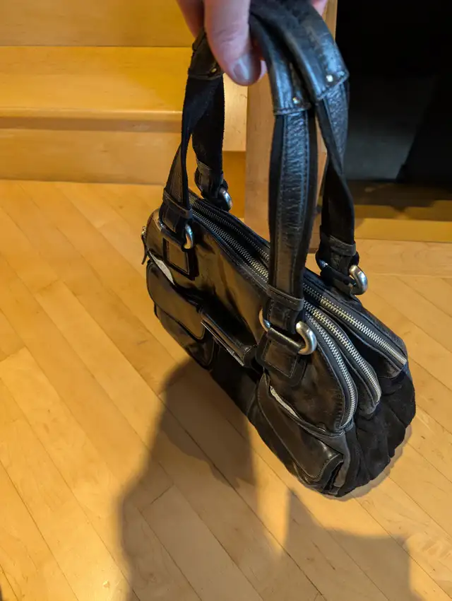 Jet Black Genuine Calvin Klein Large Handbag - Photo 4