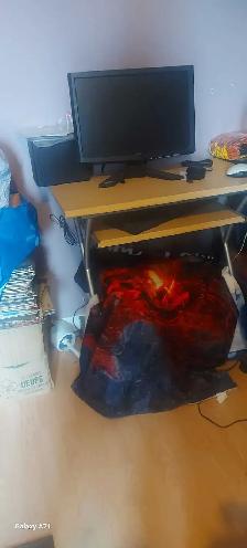 computer desk with accessories