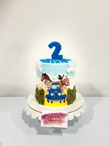 The little blue truck , birthday Cakes cakes