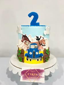 The little blue truck , birthday Cakes cakes - Photo 2