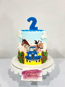 The little blue truck , birthday Cakes cakes - Photo 3