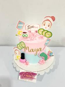 Spa party cake, pamper cake Halton bakery custom - Photo 2