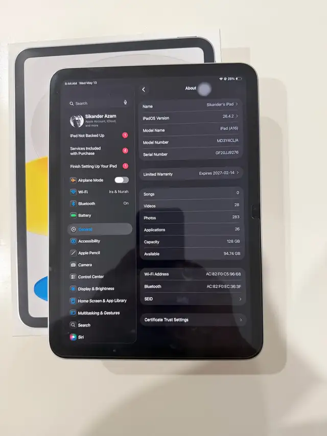 iPad (A16) 128GB Wi-Fi – Like New | Silver - Photo 3
