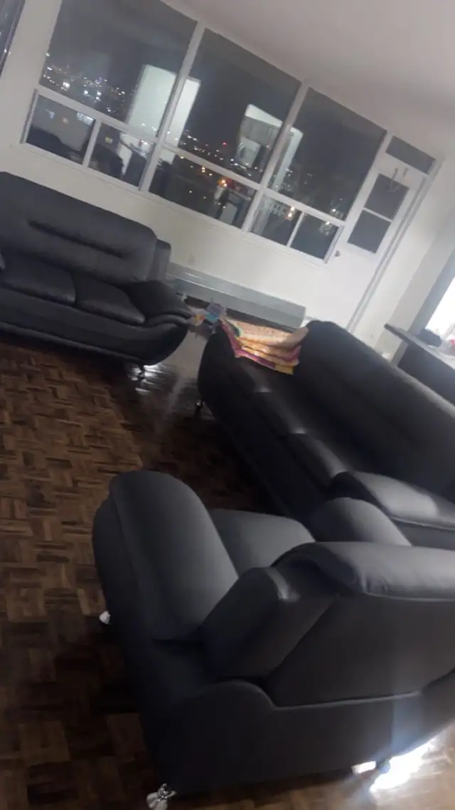 3 piece black couch