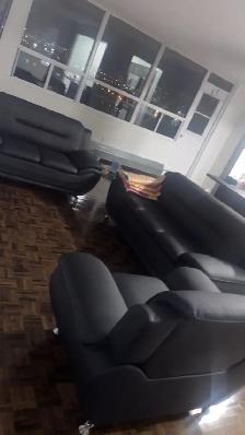 3 piece black couch