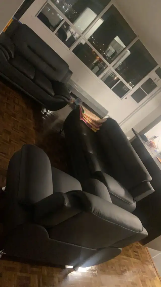 3 piece black couch - Photo 6