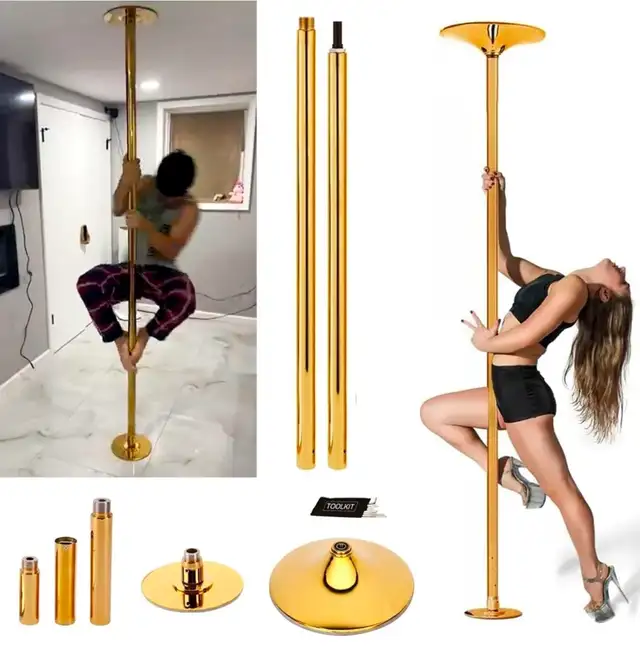 Heavy-Duty Adjustable Dance Pole – Static & Spinning Modes