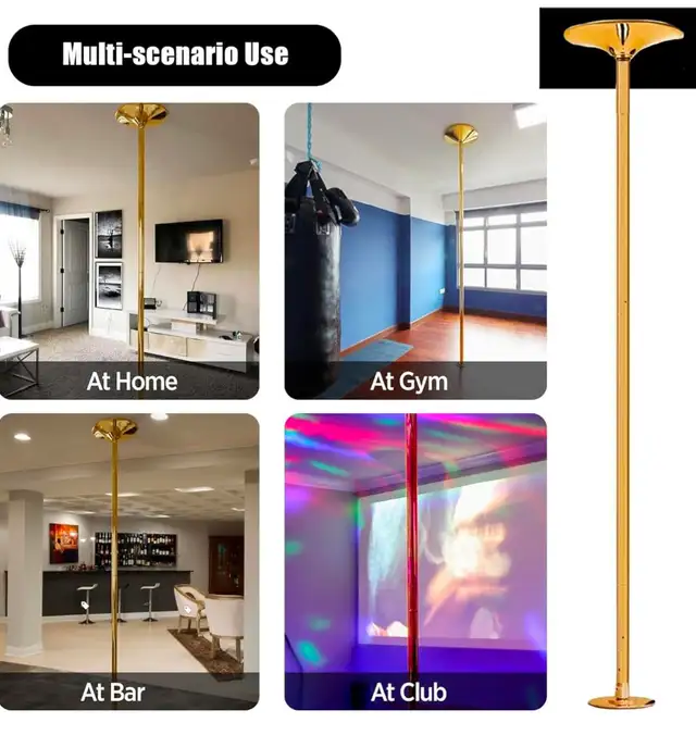 Heavy-Duty Adjustable Dance Pole – Static & Spinning Modes - Photo 6