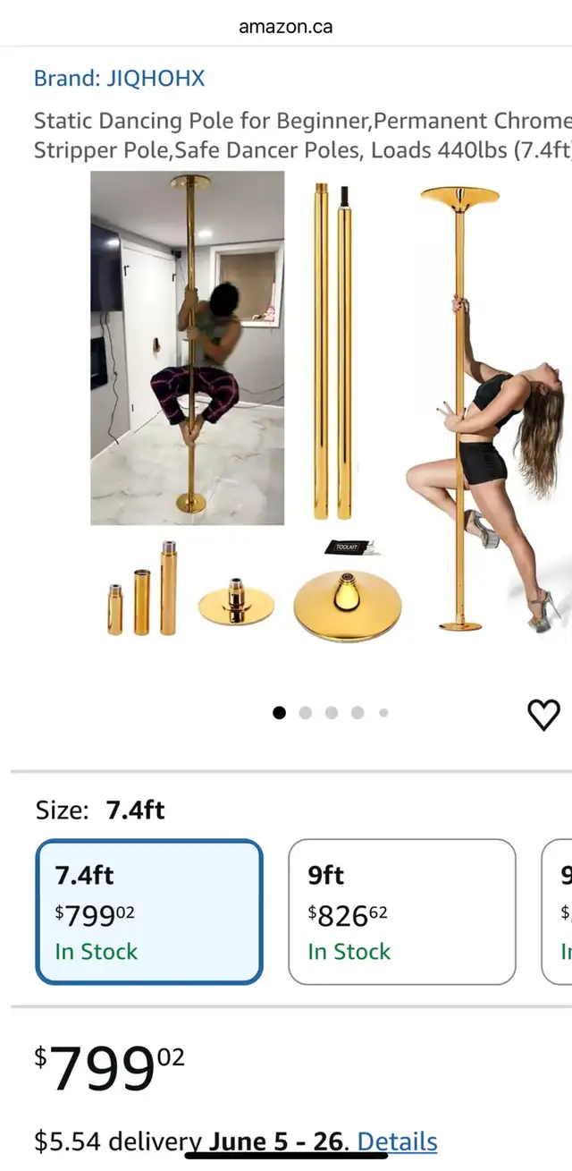 Heavy-Duty Adjustable Dance Pole – Static & Spinning Modes - Photo 7