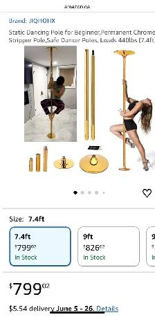 Heavy-Duty Adjustable Dance Pole – Static & Spinning Modes - Photo 7