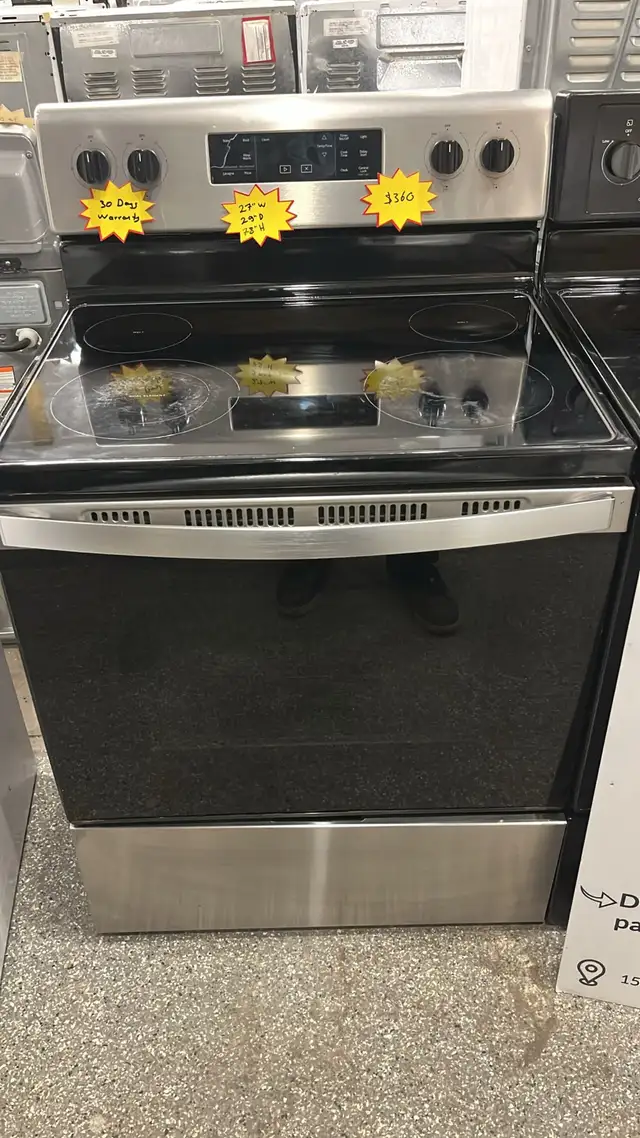 Whirlpool  30" Stainless Stell Glass Top Stove Fully Tested 30