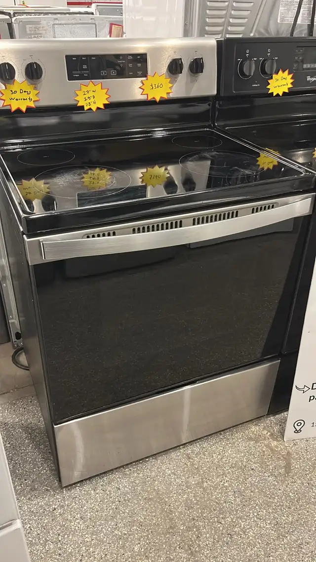 Whirlpool  30" Stainless Stell Glass Top Stove Fully Tested 30 - Photo 2