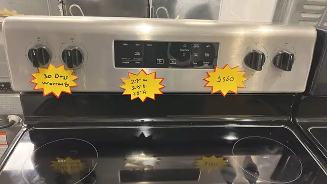 Whirlpool  30" Stainless Stell Glass Top Stove Fully Tested 30 - Photo 3