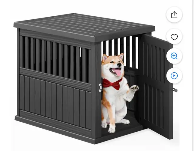 Modern Dog Crate End Table – Decorative Pet Kennel Furniture