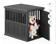 Modern Dog Crate End Table – Decorative Pet Kennel Furniture
