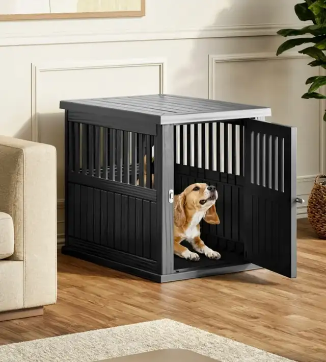 Modern Dog Crate End Table – Decorative Pet Kennel Furniture - Photo 4