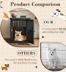 Modern Dog Crate End Table – Decorative Pet Kennel Furniture - Photo 8
