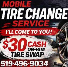 $30 Mobile Tire Swap  - Same Day Service!
