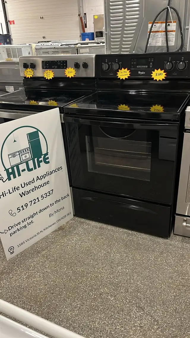 Whirlpool  30" Black Glass Top Stove Fully Tested 30-Day - Photo 2