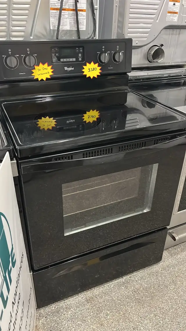 Whirlpool  30" Black Glass Top Stove Fully Tested 30-Day - Photo 3