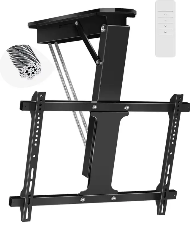 Motorized Ceiling TV Mount – Flip Down Electric Remote Mount