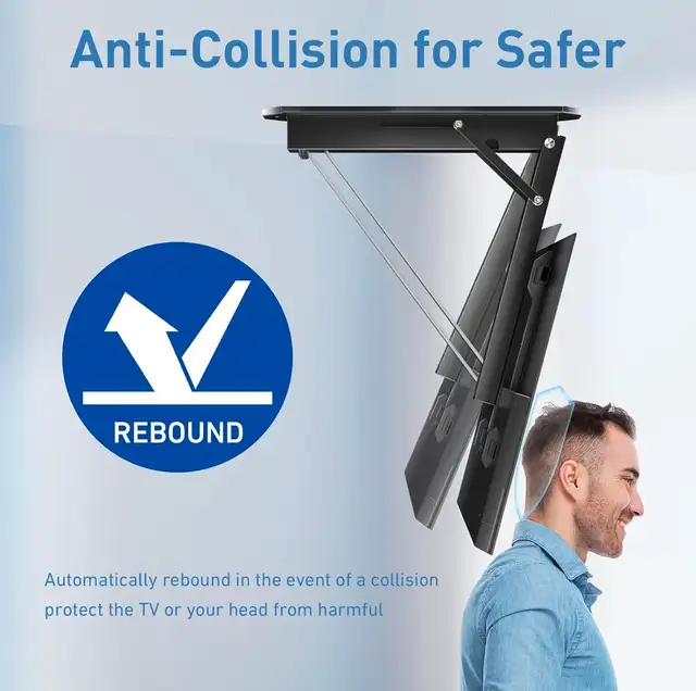 Motorized Ceiling TV Mount – Flip Down Electric Remote Mount - Photo 2