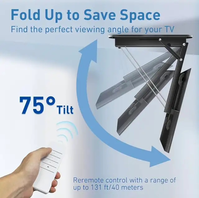 Motorized Ceiling TV Mount – Flip Down Electric Remote Mount - Photo 5