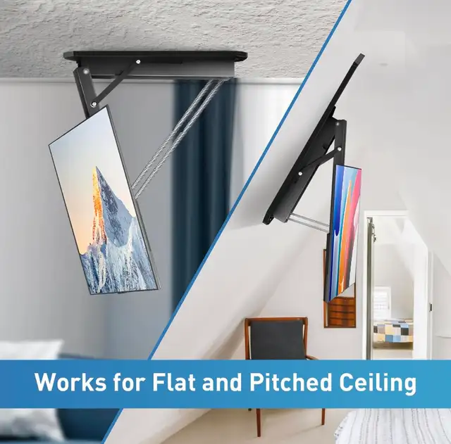 Motorized Ceiling TV Mount – Flip Down Electric Remote Mount - Photo 8
