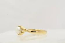 10K PEARL & DIAMOND RING - Photo 2
