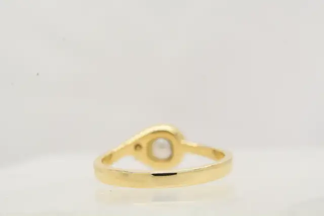 10K PEARL & DIAMOND RING - Photo 3