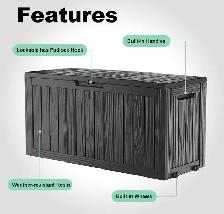 PatioZen 75-Gallon Outdoor Storage Deck Box – Resin - Photo 5
