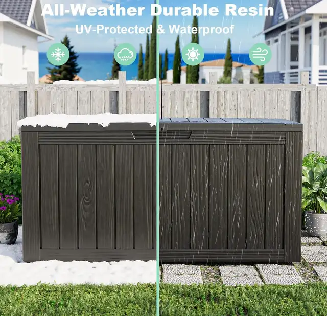 PatioZen 75-Gallon Outdoor Storage Deck Box – Resin - Photo 6