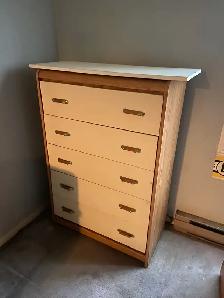 5-Drawer Dresser – Compact Storage Chest with Wood Frame - Photo 2
