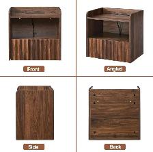 BuildHom Floating Wall-Mounted Nightstands – Walnut  (Set of 2) - Photo 8
