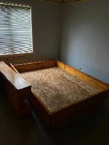 Queen Wooden Bed Frame with Headboard – Solid Wood - Photo 2
