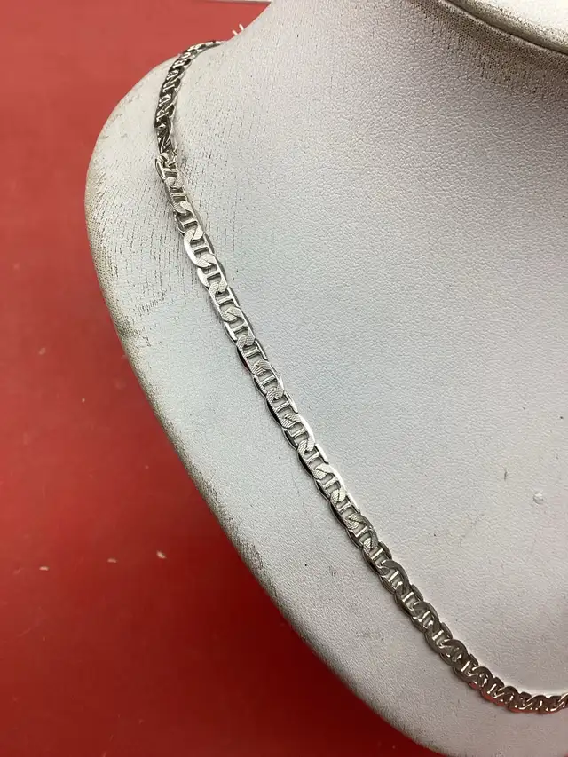 chaîne en argent maille ovales - Photo 2