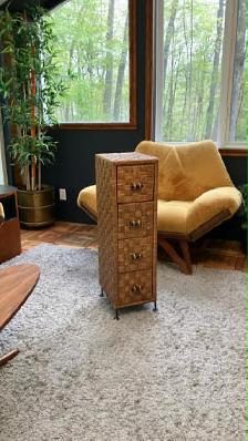 Commode / table de chevet / meuble rangement étroit 4 tiroirs, i