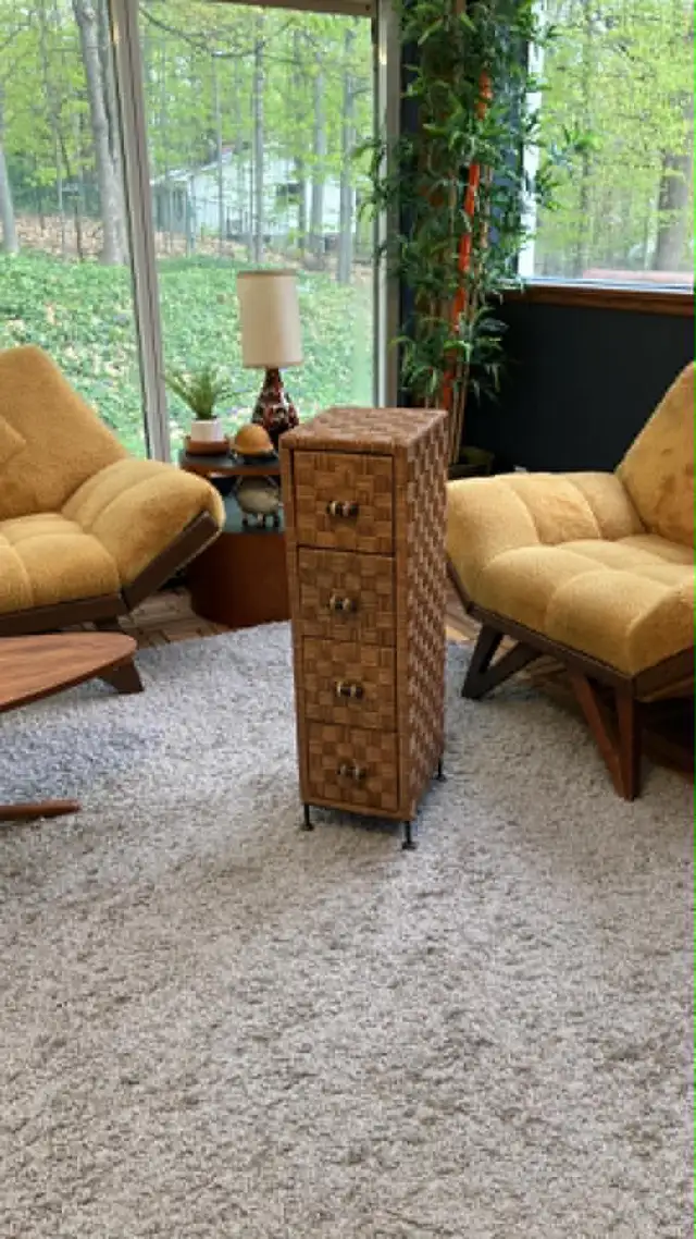 Commode / table de chevet / meuble rangement étroit 4 tiroirs, i - Photo 7