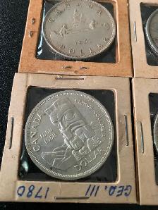 Canadian Silver Dollars 1949-1959