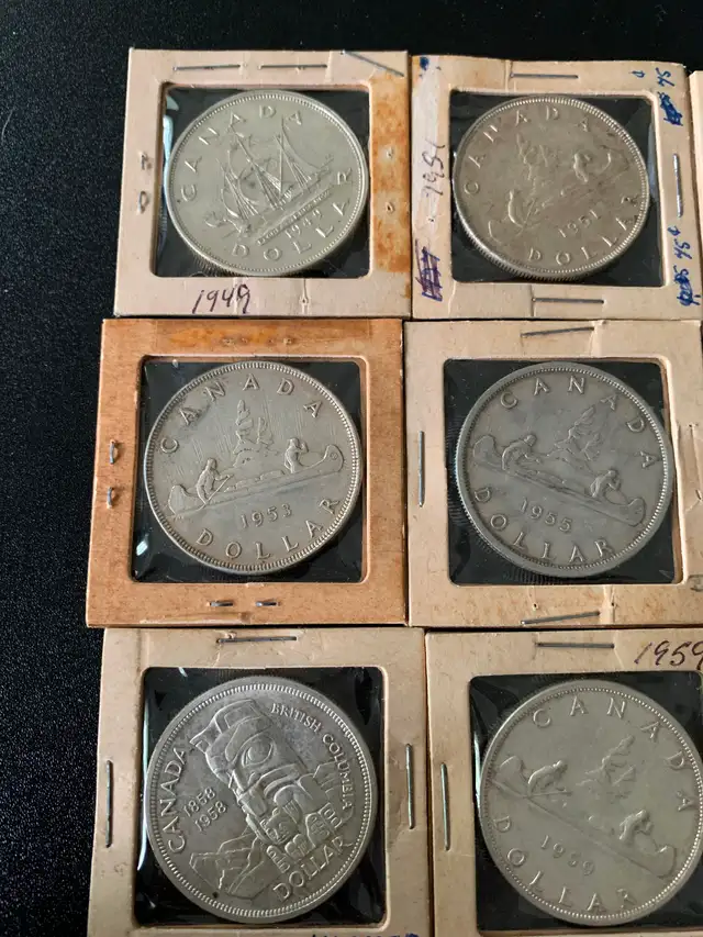 Canadian Silver Dollars 1949-1959 - Photo 8