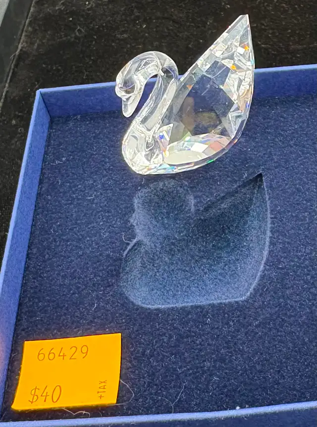Swarovski Crystal Figurines: Swan, Fantail Dove, Roe Deer, ETC.. - Photo 2
