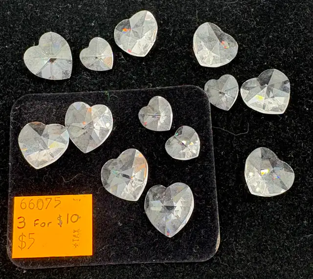 Swarovski Miniature Clear Crystal Heart Figurines