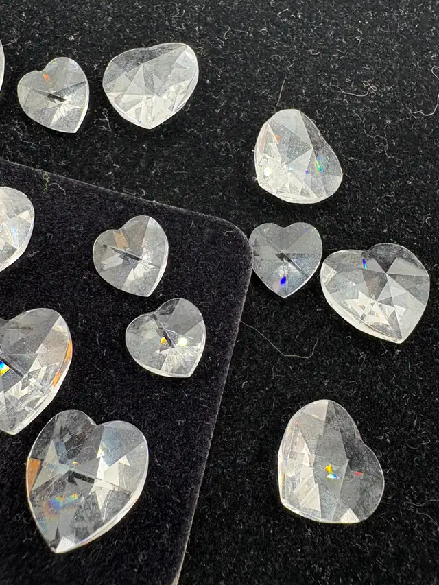 Swarovski Miniature Clear Crystal Heart Figurines - Photo 2